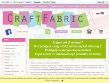 Tablet Screenshot of craftfabric.pl
